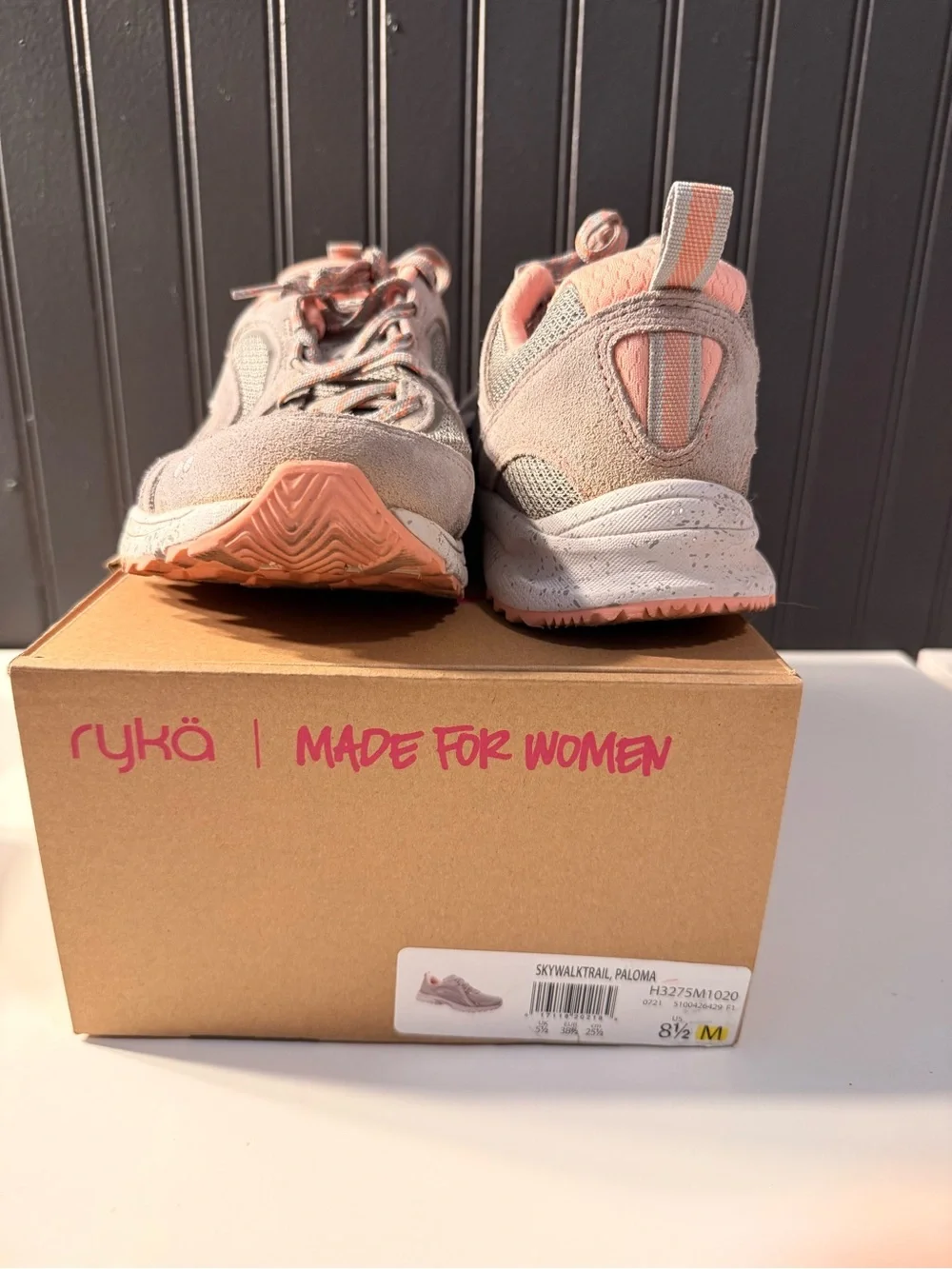 Ryka Women's Gray and Pink Athletic Sneakers